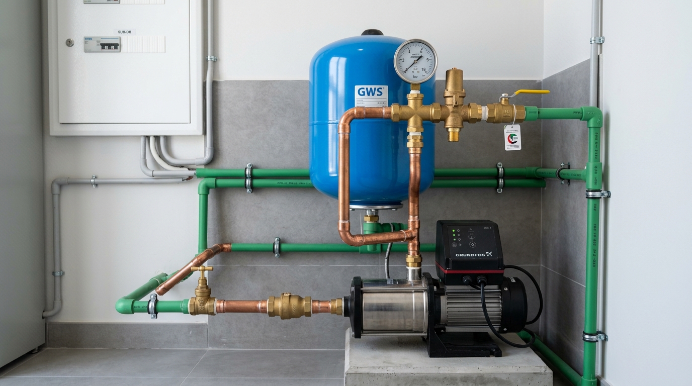 Water pump and booster pressure system installation and repair in Dubai